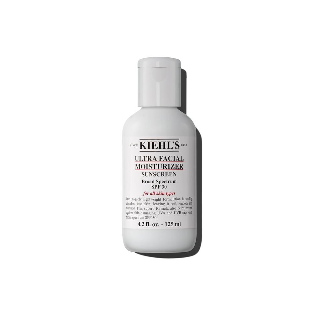 Kiehls Ultra Facial Moisturizer with SPF 30, Hydrating Face Cream สําหรับทุกสภาพผิว, UVA & UVB Sunsc
