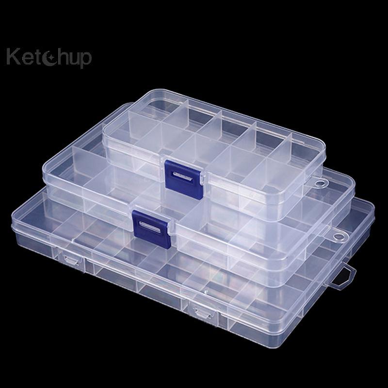 [Ktchup-t] 10/15/24 กริดเครื่องประดับกล่องเครื่องมือของขวัญสําหรับลูกปัดเครื่องประดับต่างหูแหวนกล่องเก็บกรณีOrganizer Nice