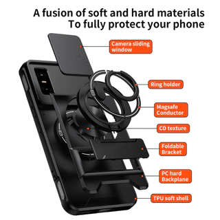 เคสเกราะกันกระแทก Magnetic Heavy Duty สําหรับ Infinix GT 30 20 PRO 5G แท่นชาร์จไร้สายเคสโทรศัพท์พร้อมฝาครอบกล้องสไลด์