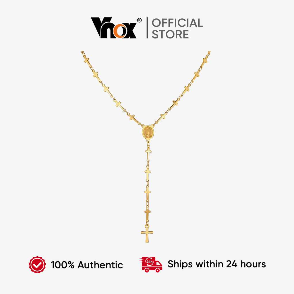 สร้อยคอลายศัลยาธินิหารแบบตัว Y สำหรับผู้หญิง ทำจากเม็ดทองคำ 18K เพื่อความเชื่อมั่นและเครื่องประดับในการสวดมนต์