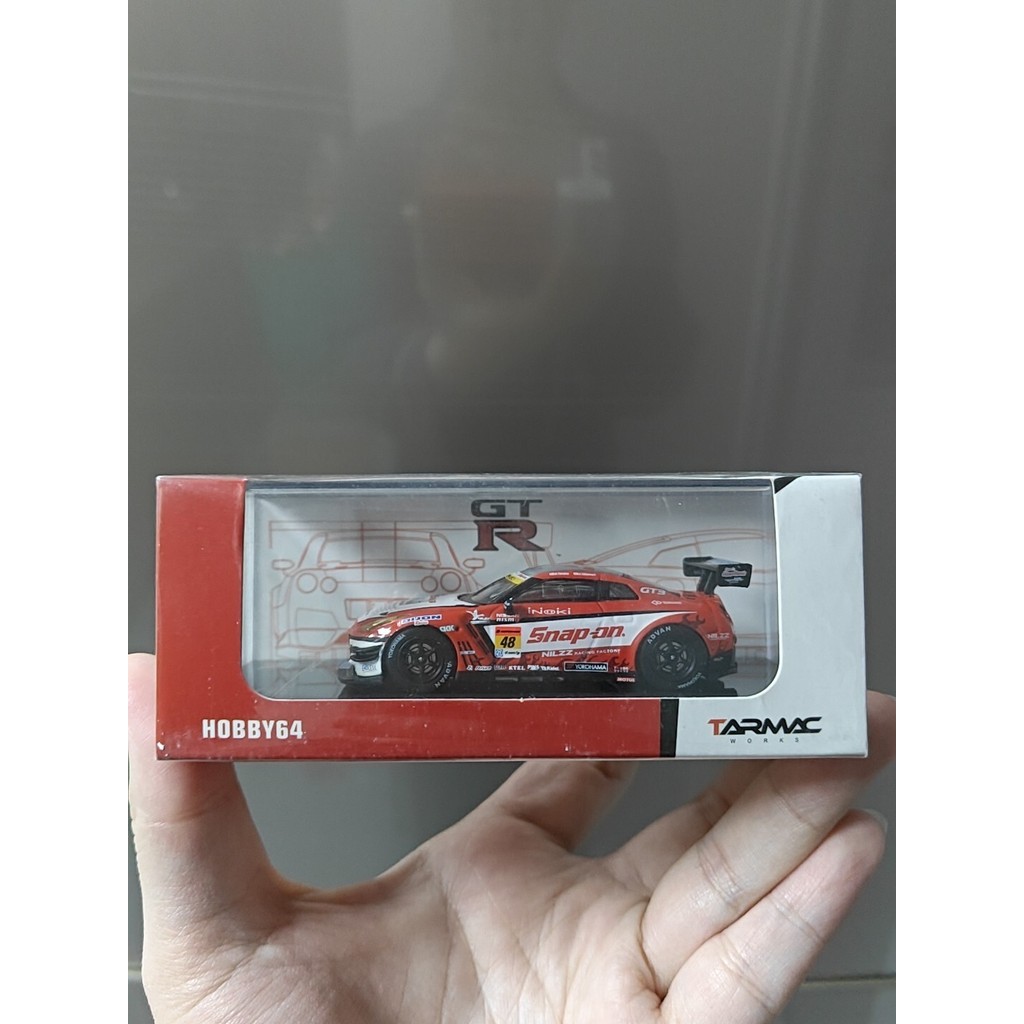 TARMAC WORKS HOBBY64 Nissan GT-R NISMO GT3 Snap-on Racing Car Painting Alloy Car Model ยี่ห้อใหม่ยัง
