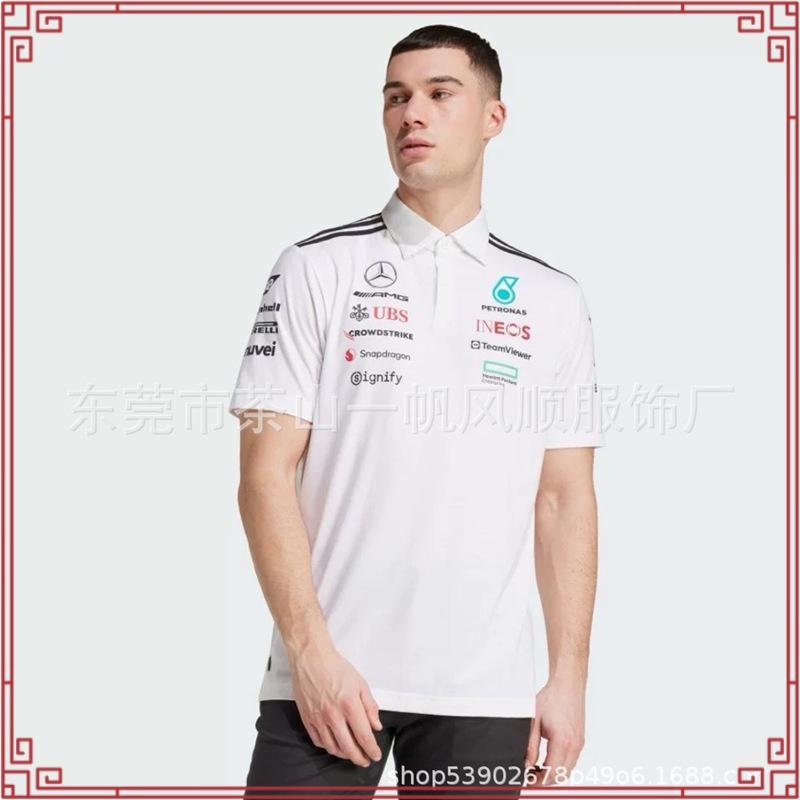 เสื้อโปโล MERCEDES AMG F1 2025 | เสื้อโปโลผู้ชาย COOL ใหม่ล่าสุด | F1 2025 เสื้อทีม สีดํา
