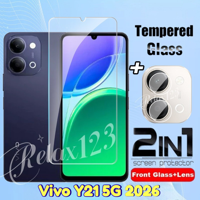 สําหรับVivo Y21 5Gแบบเต็มหน้าจอกระจกนิรภัยสําหรับVivo Y21 Y21d VIVO Y21 Y21D VivoY21 Vivo Y 21 5G 4G