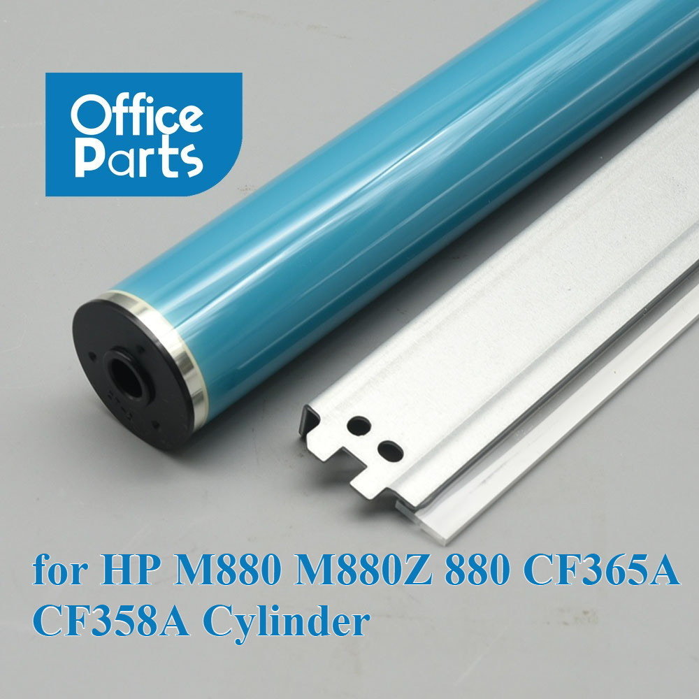 1 ชุด OPC กลองและใบมีดทําความสะอาดสําหรับ HP M880 M880Z 880 CF365A CF358A กระบอก