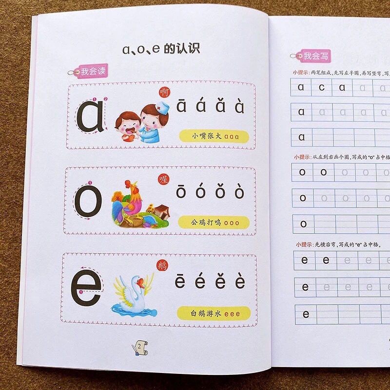 Young Connection Pinyin Spelling อ่านหนังสือตําราเด็กก่อนวัยเรียน Taipan จีน Pinyin Voice หญิง Red B