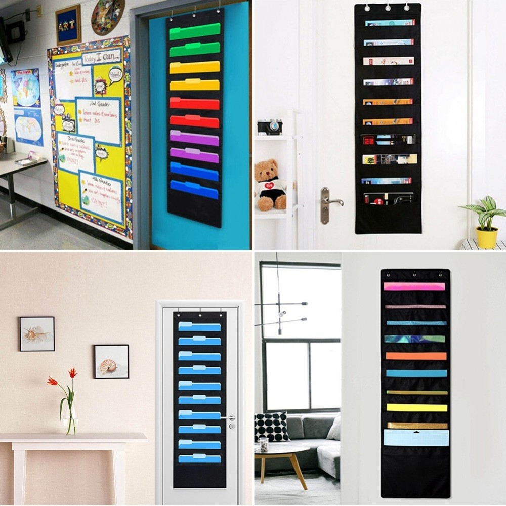 Over Door Hooks Office School ติดผนัง 10 กระเป๋า 13.3\" (W) 3Hook