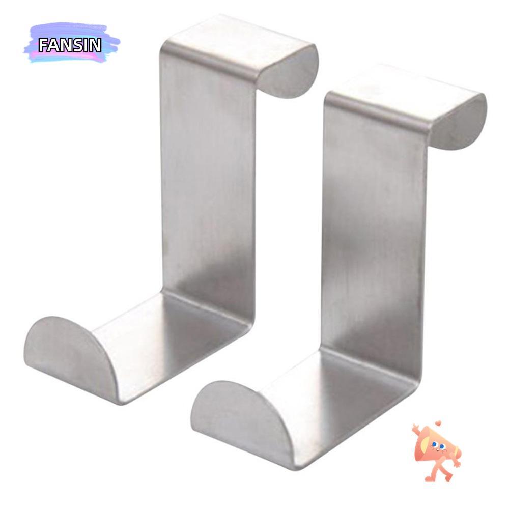 FANSIN 2PCS ไม้แขวนเสื้อ Silver Kitchen Tool ตู้วาด Z-shape