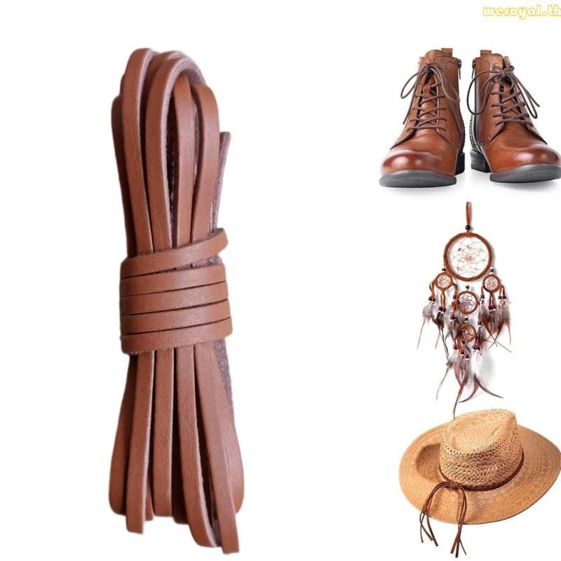 Weroyal 10 93Yards 3 มม.สายหนังแบนหนังหนังลูกไม้สําหรับเครื่องประดับทํา