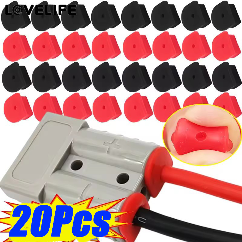 [AUTO&3C]4/8/10 คู่กันน้ํากันฝุ่นซิลิโคนซีลหมวกสําหรับ Anderson 50A Connectors| ปลั๊กยึดสายเคเบิลที่ทนทาน | อุปกรณ์เสริมป้องกันไฟฟ้า ﻿