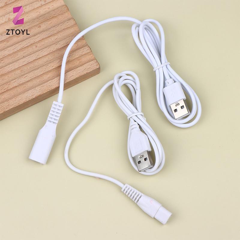 Null 0.8/1M สาย USB สายชาร์จชุดรูทองแดง 5V ไฟฉายเครื่องโกนหนวดผม Clipper ลวดรูเดียว 1.5 1.8 2.3 null