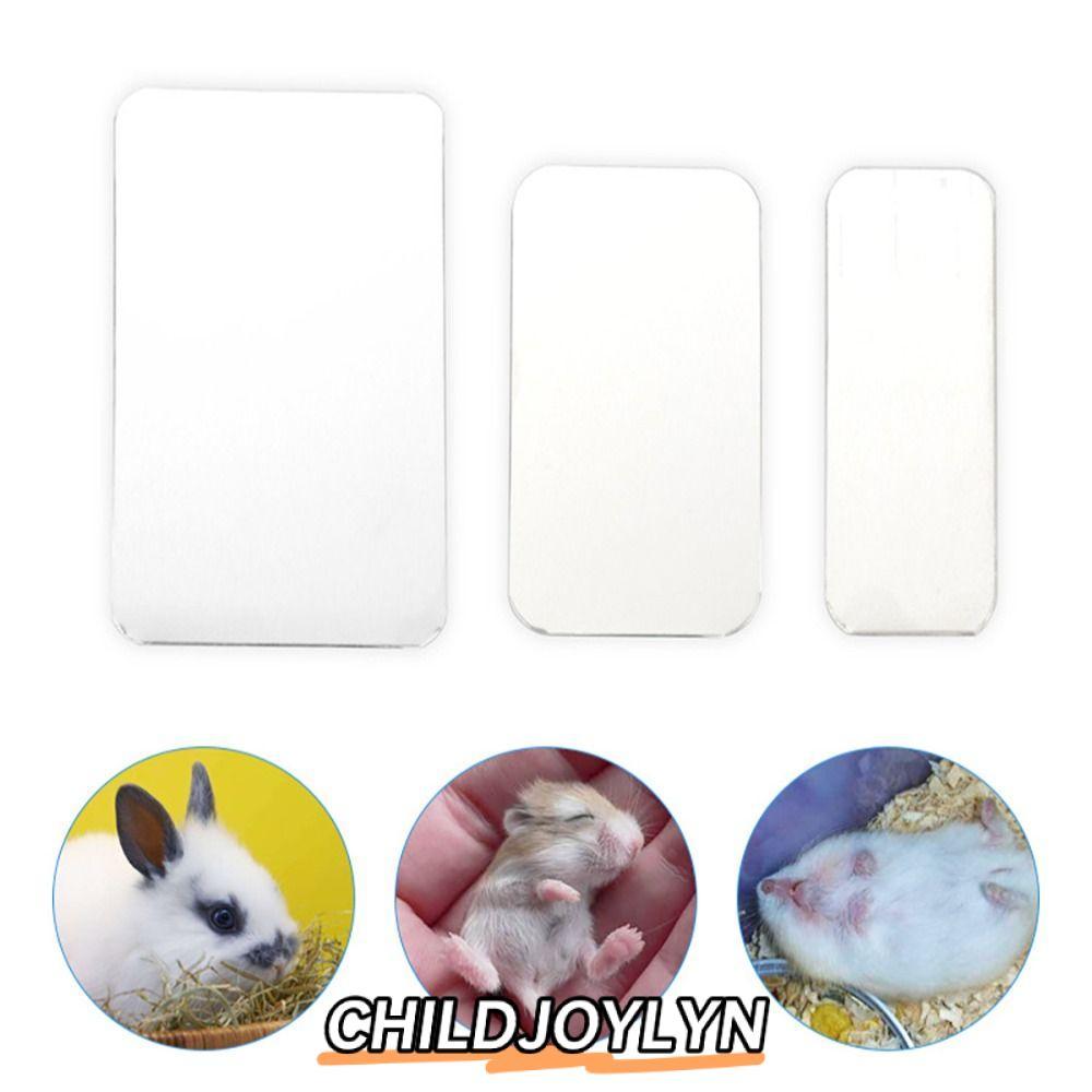 CHILDJOYLYN กระดานทําความเย็นสําหรับสัตว์เลี้ยง, กระดานทําความเย็นหนูแฮมสเตอร์สีเงินพลาสติก, อุปกรณ์กระต่ายหนูแฮมสเตอร์ แผ่นน้ําแข็งสัตว์เลี้ยงสุดเท่