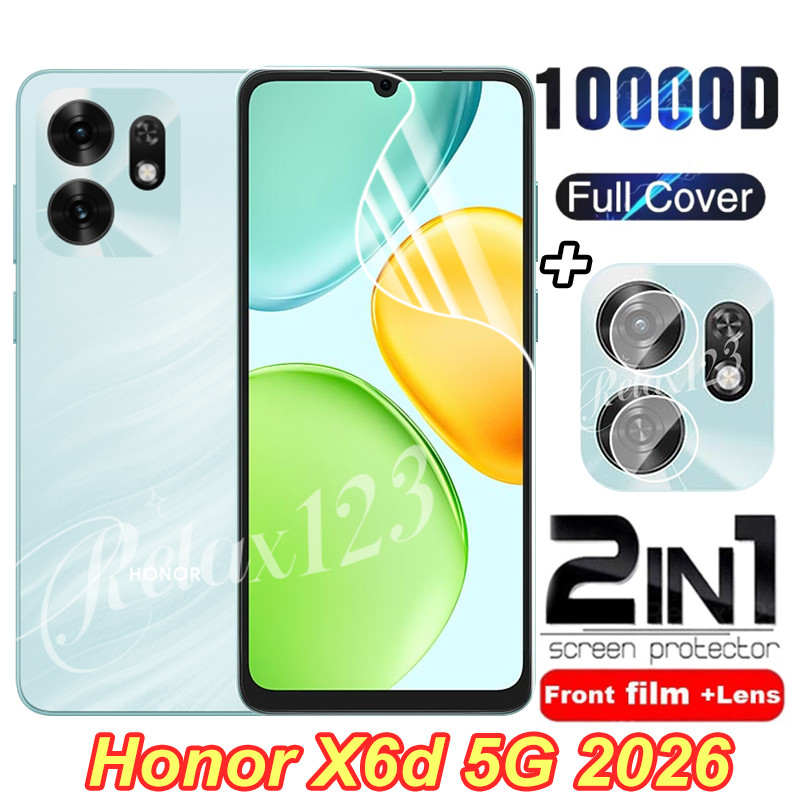 สําหรับ Honor X6d 5G 2IN1 ด้านหน้าHydrogelฟิล์มและเลนส์ฟิล์มสําหรับHonor X6D HONOR X6A A6B A6C Honor