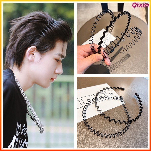 Qixin ที่คาดผมโลหะแฟชั่นเกาหลี ใช้แต่งผมทุกวัน ใส่สบาย ขึ้นทรงดี เหมาะทุกเพศ