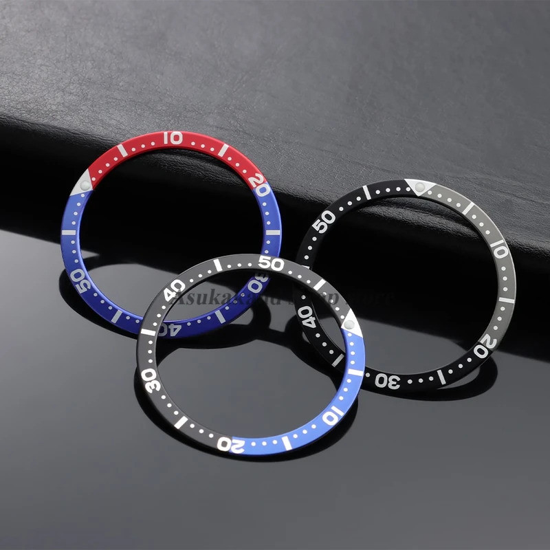 1pcs 38 มม.สําหรับ SKX007 SKX009 SRPD อลูมิเนียมนาฬิกา BEZEL ใส่แหวน Slope สําหรับ NH35 NH36 นาฬิกาด