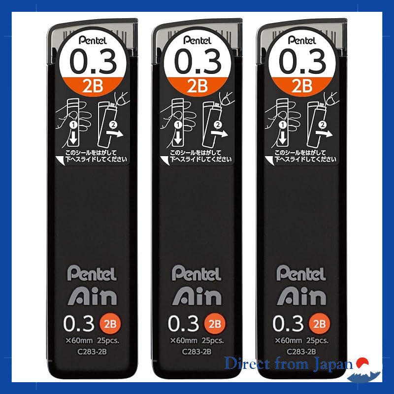 Pentel Ain Mechanical Pencil Lead 0.3mm 10pcs HB C283-HB