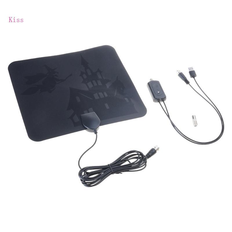 TNT Antenna With Signal Amplifier 120-Mile TV Antenna 1080P H D 4K VHF UHF FM