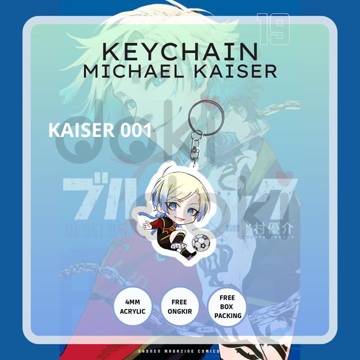 GANTUNGAN KUNCI KEYCHAIN ANIME MICHAEL KAISER BLUE LOCK - KC KAISER 001