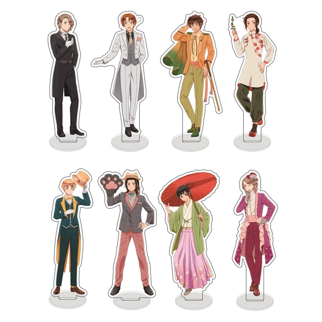 Hetalia Axis Powers Anime Standee Model ตัวละครอะคริลิค 15 ซม. สําหรับตกแต่งโต๊ะเรียนเป็นของขวัญสะสม