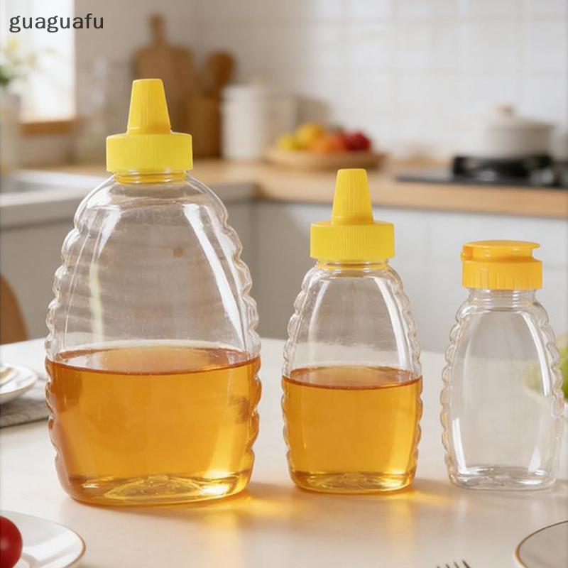 [guafu] 180/320/360/720 ML ใสนํามาใช้ใหม่พลาสติกขวดน้ําผึ้งบีบขวดน้ําผึ้งคอนเทนเนอร์ผู้ถือที่มีฝาปิด