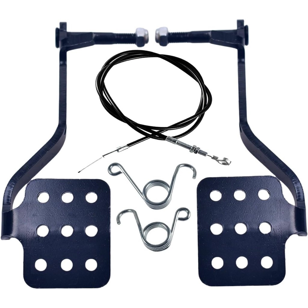 Go Kart แป้นคันเร่งเบรกพร้อมพวงมาลัยรถยนต์, อัพเกรดสายเคเบิล 71" พร้อมสปริงกลับชุด, อุปกรณ์เสริม Go 