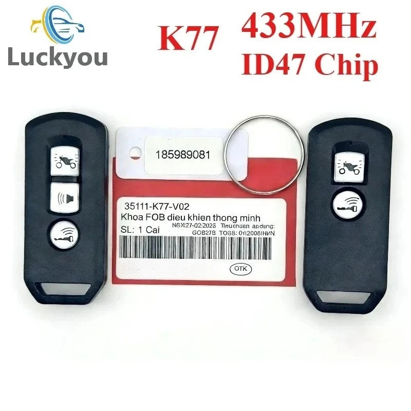 K77 รถจักรยานยนต์รีโมทคอนโทรลสําหรับ Honda รถจักรยานยนต์สกู๊ตเตอร์ K77 ADV SH 150 Forza 300 PCX150 ก