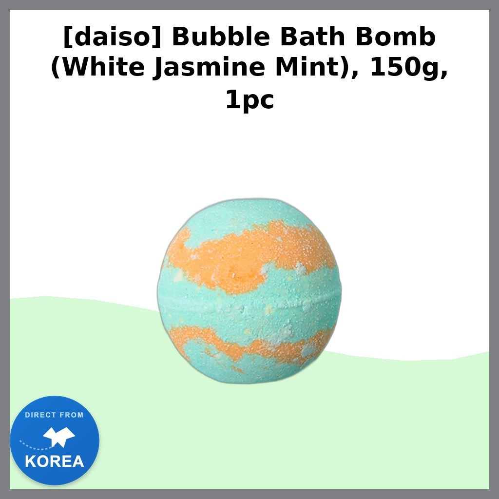 [daiso] Bubble Bath Bomb (White Jasmine Mint), 150g, 1pc / Korean Bubble Bath Bomb / Fizzy & Aromati