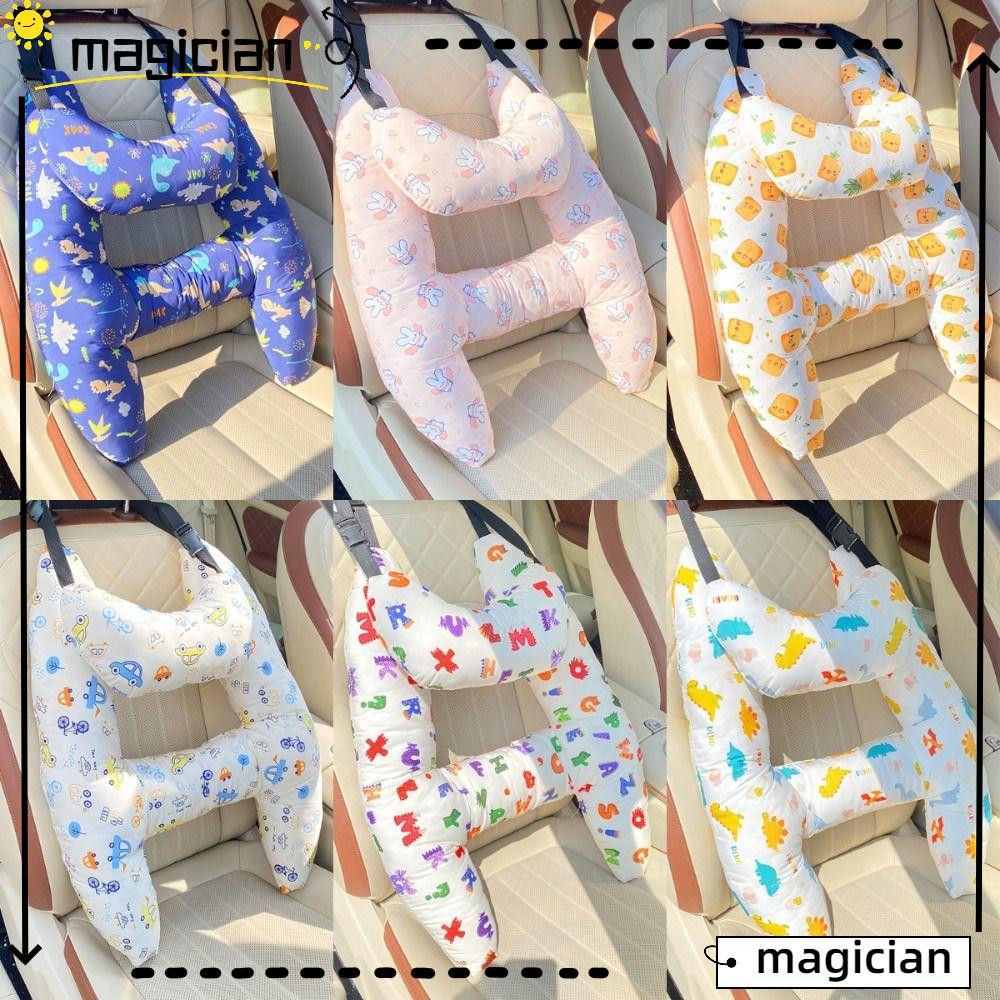 MAGICIAN หมอนเบาะรถยนต์ หมอนรองคอ Naps พักผ่อนเป็นพิเศษ หมอนเดินทางนิรภัยรูปตัว H การ์ตูนเด็ก