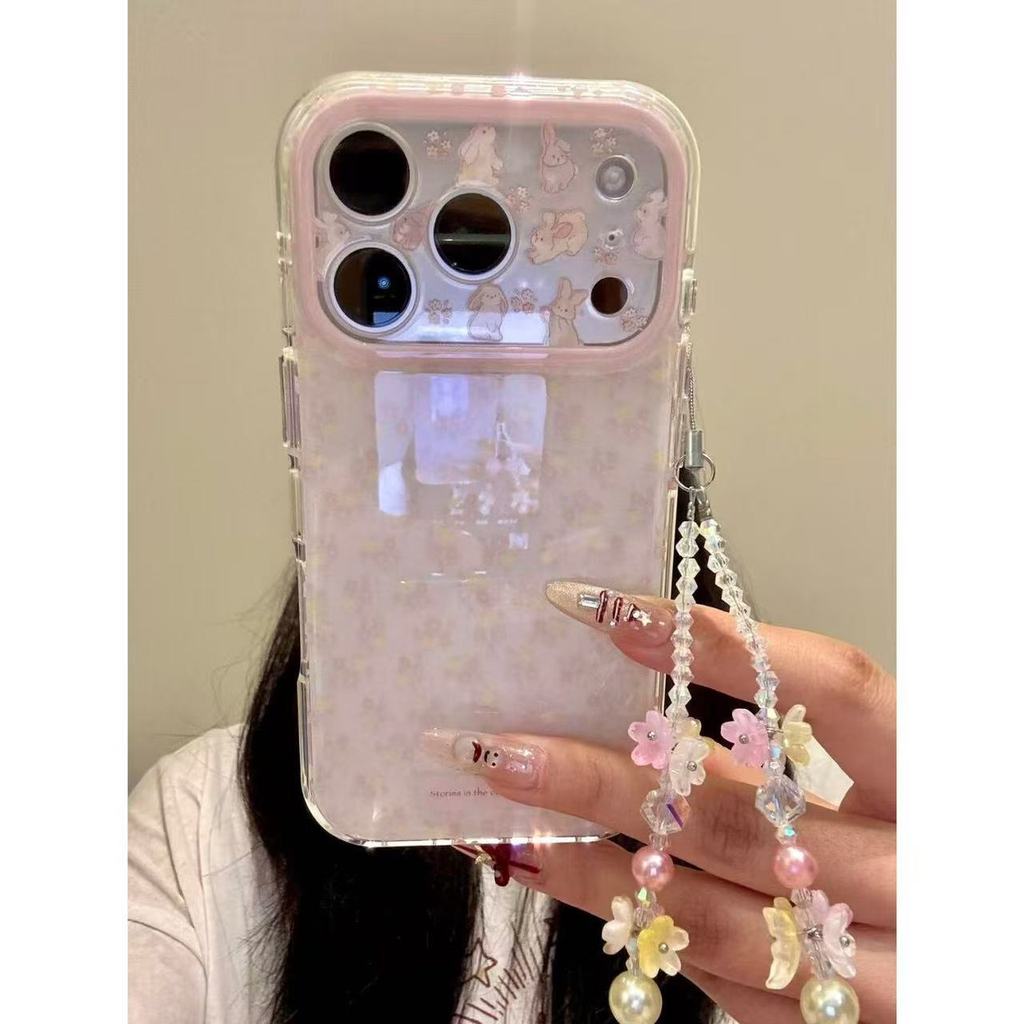 กรอบกระต่ายดอกไม้สีเหลืองเหมาะสําหรับ iphone17promax เคสโทรศัพท์ Apple 16p เคสหญิง 2026.3.18