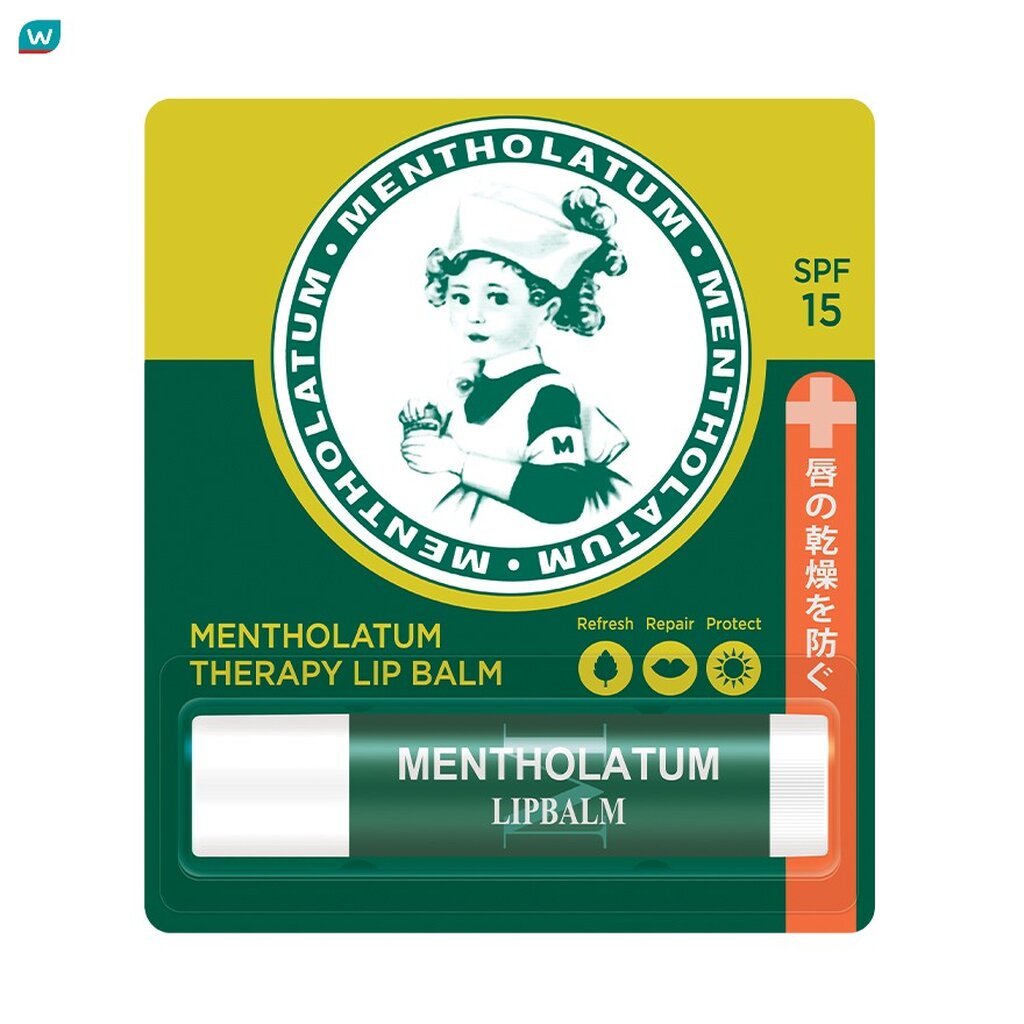 Mentholatum เมนโทลาทั่ม เทอร์ราพี ลิปบาล์ม เอสพีเอฟ 15 3.5 กรัม