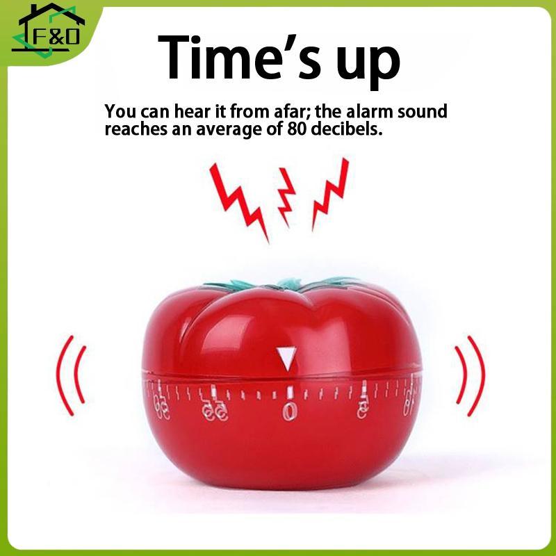 F&O Tomato Timer Electronic Kitchen Reminder Pomodoro Mechanical Counting Alarm Kitchen Cooking Tool Game Timer Clo.