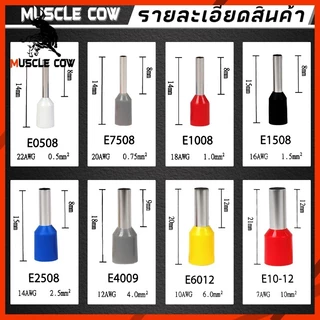 MUSCLE COW ชุดคีมย้ำหางปลาไฟฟ้าแบบครบชุด อุปกรณ์พร้อมใช้งาน ภายในกล่องเดียว