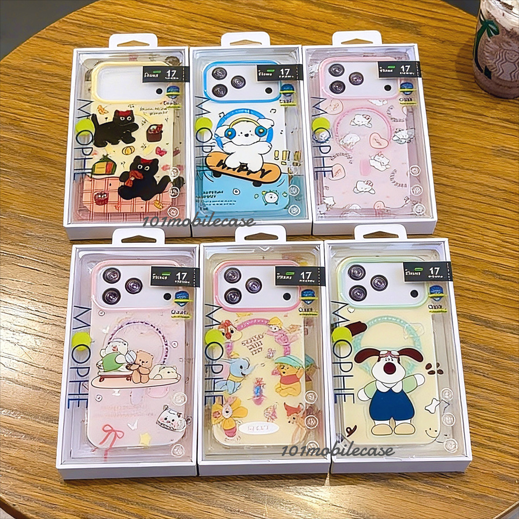 MOOPHE เคส แม่เหล็ก ชาร์จไร้สาย สำหรับiPhone 17 17Promax 11 13 14 15 16 PRO MAX Plus 16PROMAX 16Plus 15PROMAX ลายการ์ตูน