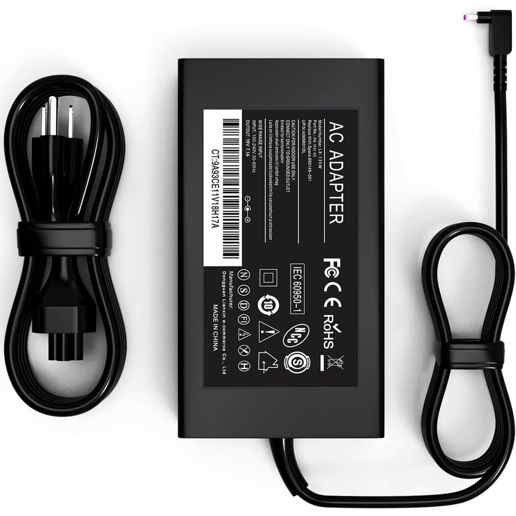เครื่องชาร์จแล็ปท็อป 135W เข้ากันได้กับแล็ปท็อปสําหรับเล่นเกม Acer Nitro 5 AN515-55 AN515-54 AN515-5