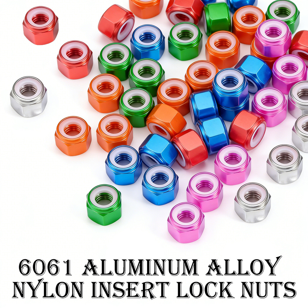 6061 Aluminum Hex Stop Nuts, 6-Color Combo, M2-M5 Sizes, for Drone & Automotive Projects