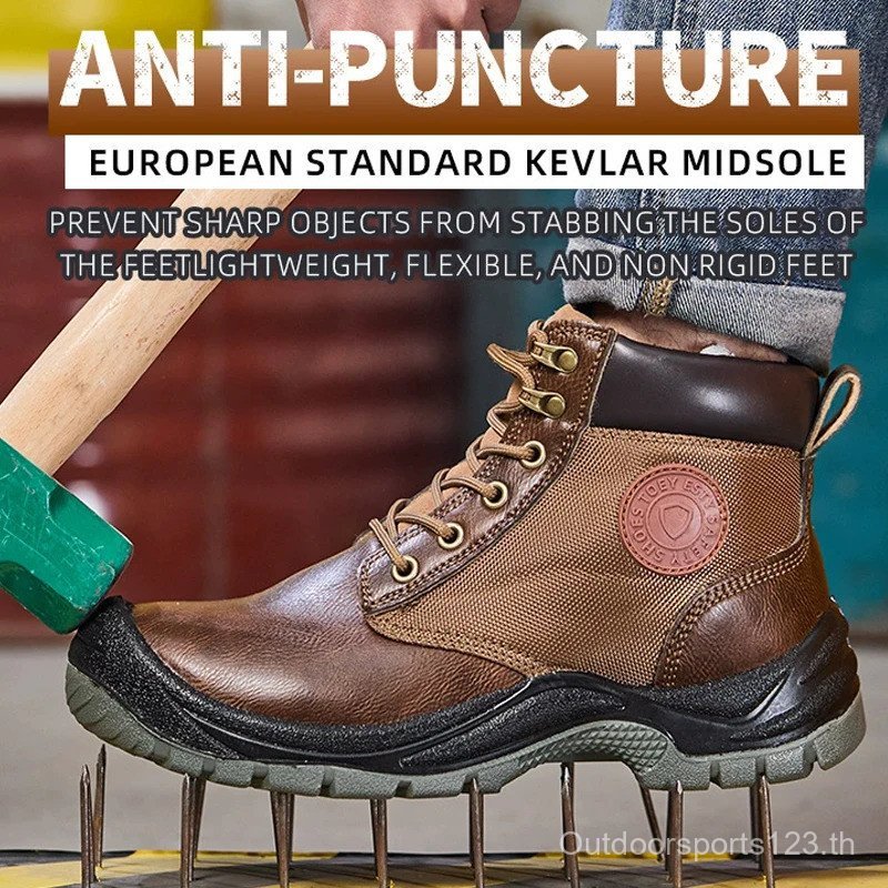 Man รองเท้าทําลายรองเท้าทํางานผู้ชาย Anti-smash Anti puncture Safety boot สําหรับวิศวกร Anti-static 