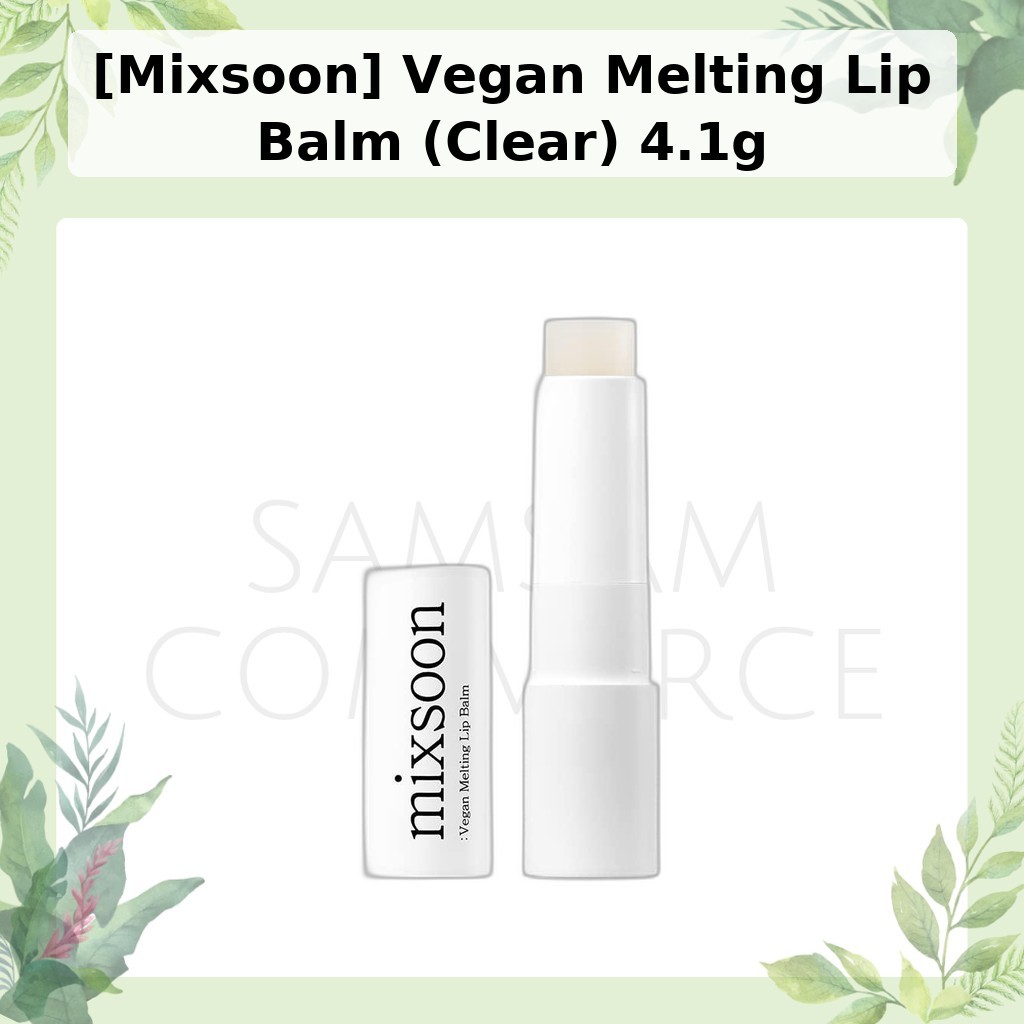 [Mixsoon] Vegan Melting Lip Balm (Clear) 4.1g / Korean Lip Balm / Melting Texture / ของแท้ 100% โดย 