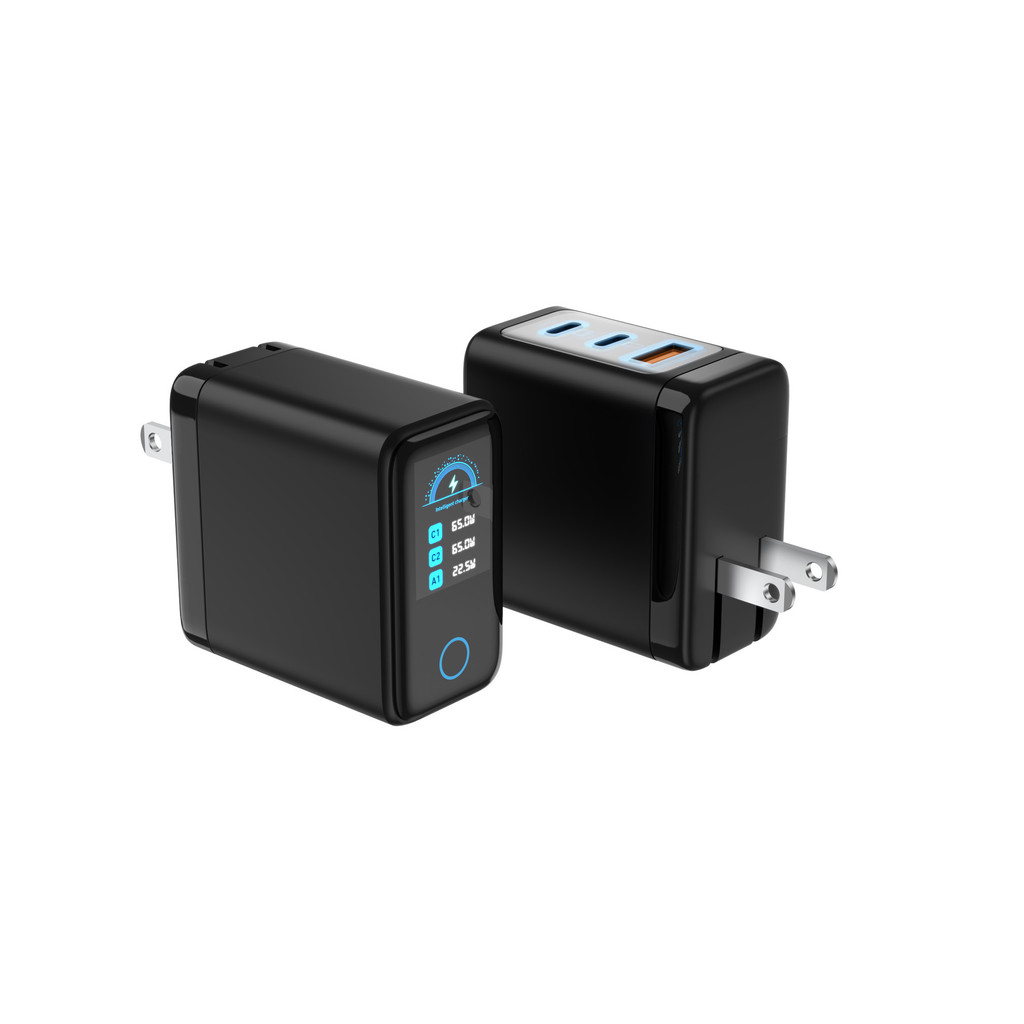 ใหม่ LCD Smart Digital Display Screen Charger 65W Gallium Nitride Digital Display PD Adapter 65W Dig