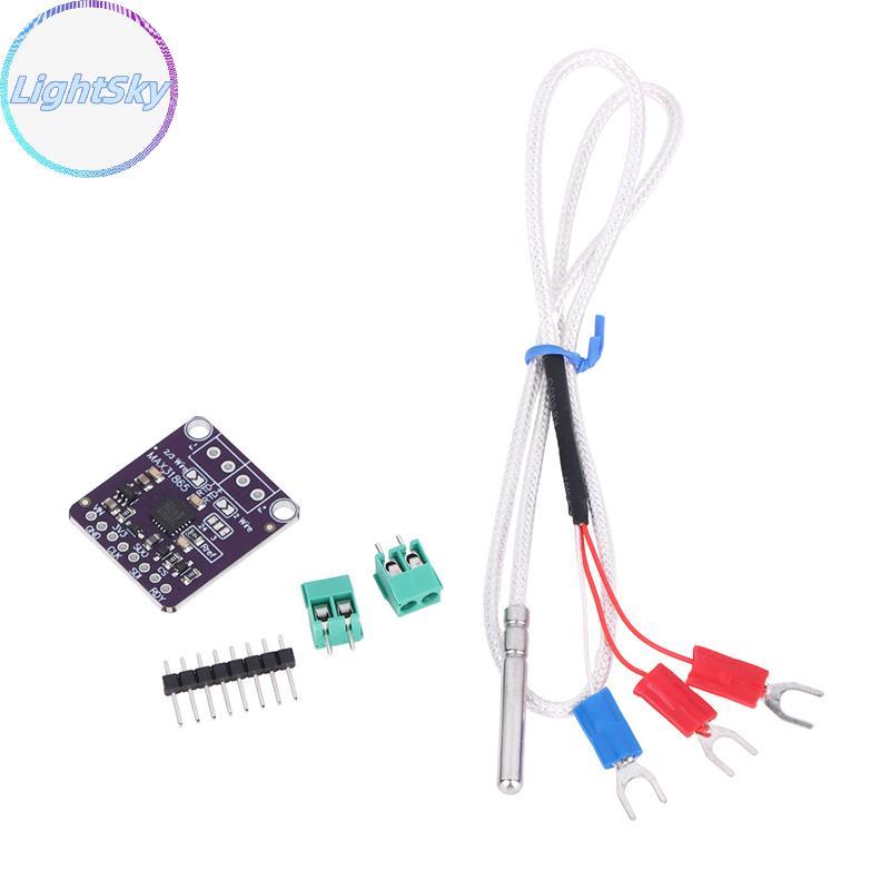 LightSky MAX31865 ความต้านทานอุณหภูมิเครื่องตรวจจับโมดูล RTD เซ็นเซอร์ PT100-PT1000 Thermocouple อิเ
