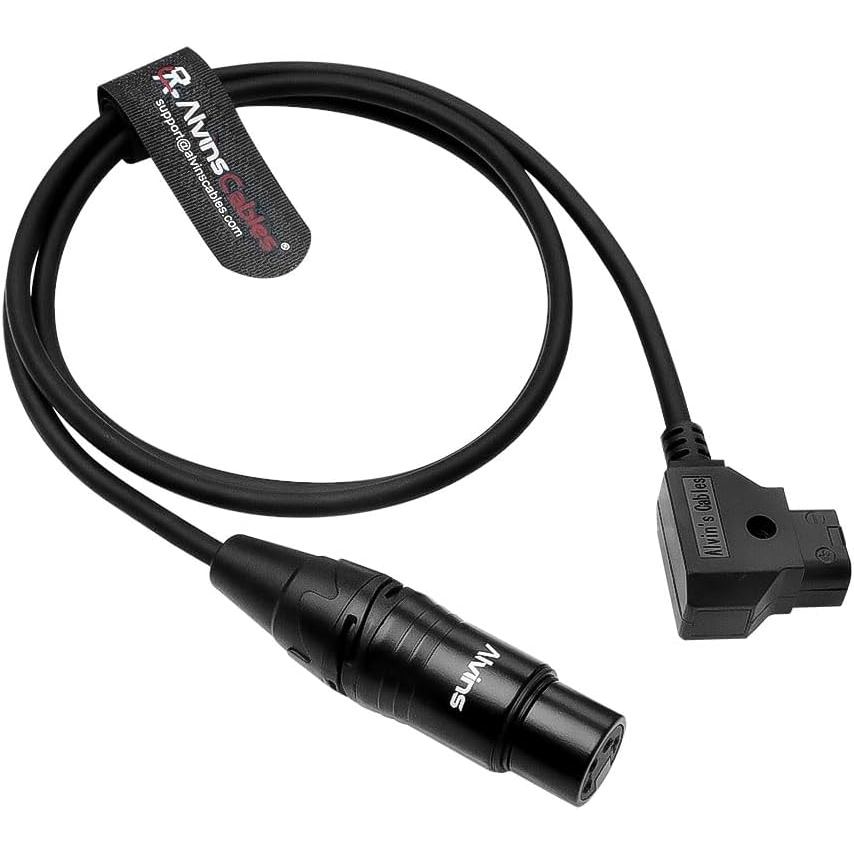 สายของอัลวิน XLR 4 Pin Female to D-tap Power Cable สําหรับ Sony Venice F55 SXS, สําหรับ Canon C400, 