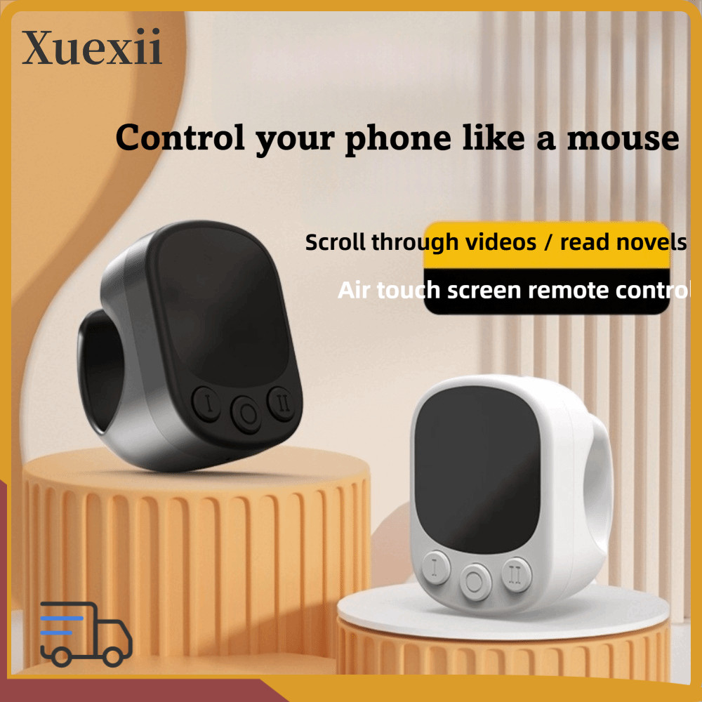 XUEXII Touchscreen Controller, Music Playback Control Scrolling Function Bluetooth Ring Remote, Auto