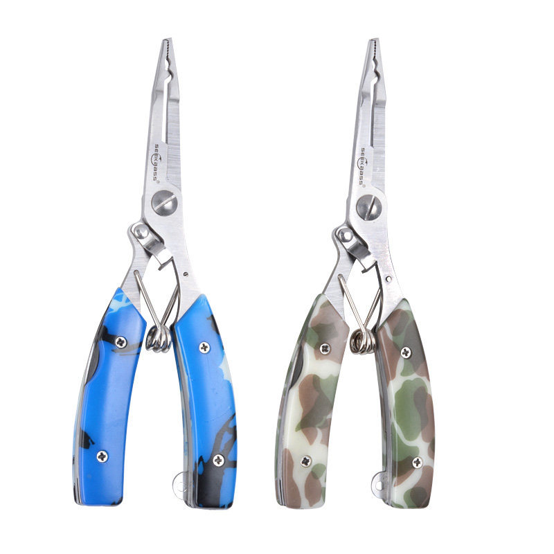 คีมตกปลา Seekbass Xibei สามารถคลายการเปิดวงแหวนคู่ขนาดเล็กได้อย่างง่ายดายคีมตัดลวด PE คีมสแตนเลสคีมต