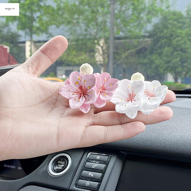 Big Car Perfume Clip Flower Air Outlet Car Air Freshener Peach Blossom Aroma Diffuser อุปกรณ์ตกแต่งร