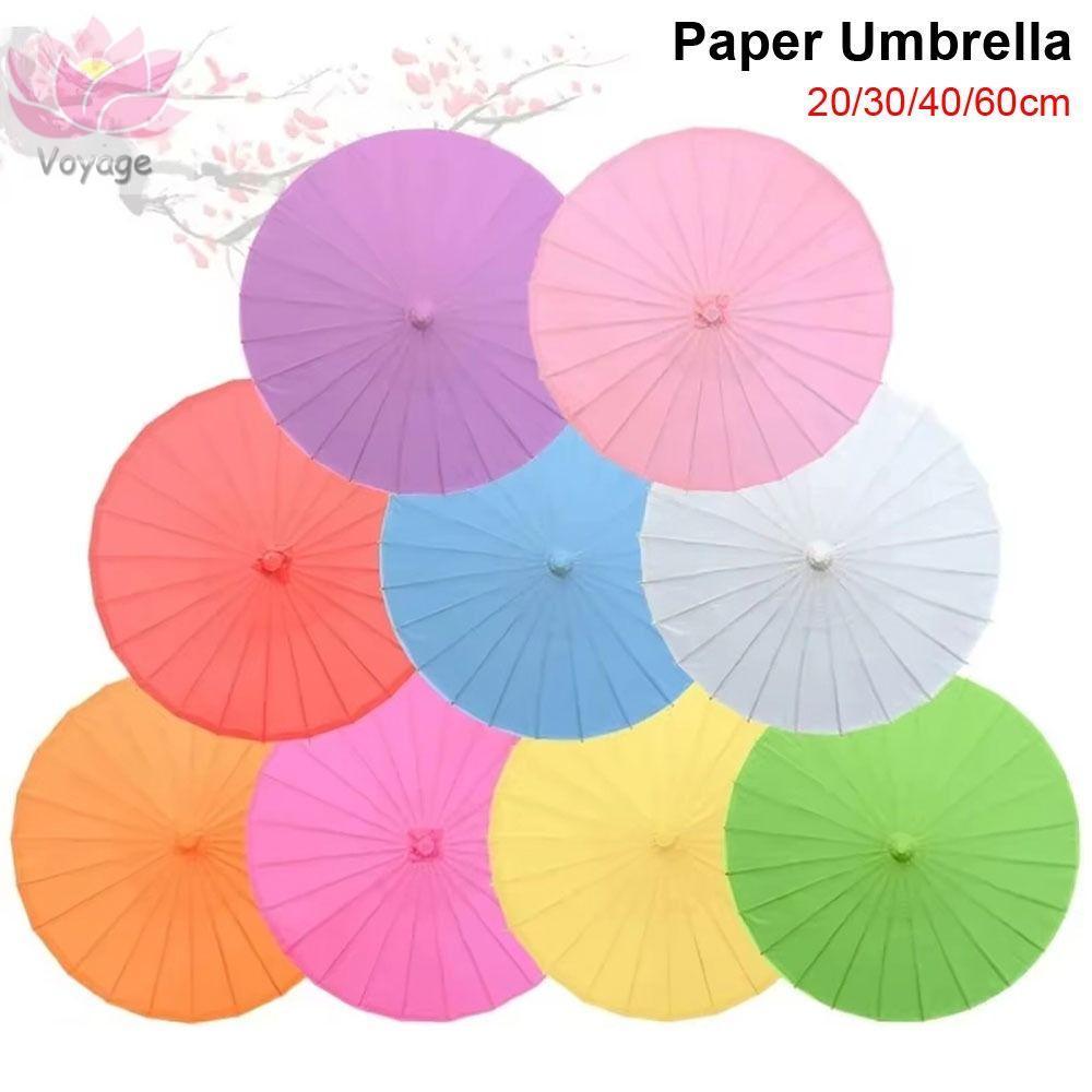 VOYAGER 1 ชิ้นร่มกระดาษ,สี DIY Handmade ภาพวาดอุปกรณ์,ทนทาน 20/30/40/60 ซม.ยาวเปล่าการถ่ายภาพ Prop ส