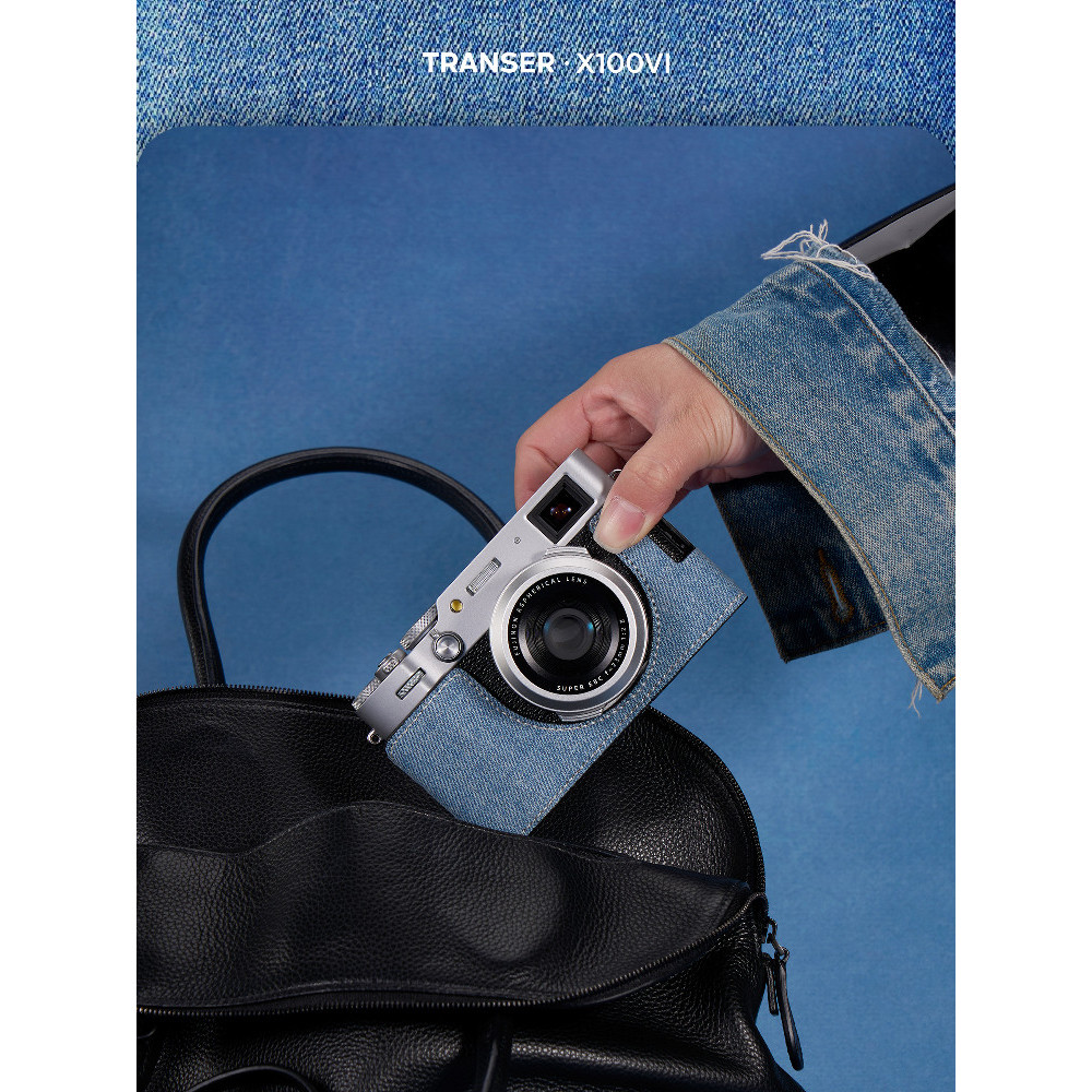 Fuji X100VI Denim Protective Case Leather Case Camera Case Accessories TRANSER Denim Series