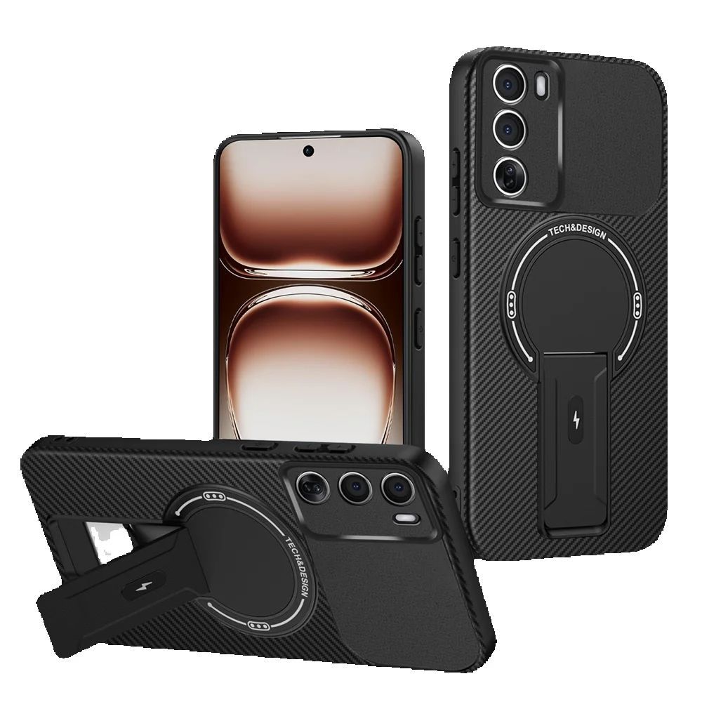 สําหรับ OPPO Reno 12 Reno12 Pro 5G คาร์บอนไฟเบอร์ Stent เคสโทรศัพท์