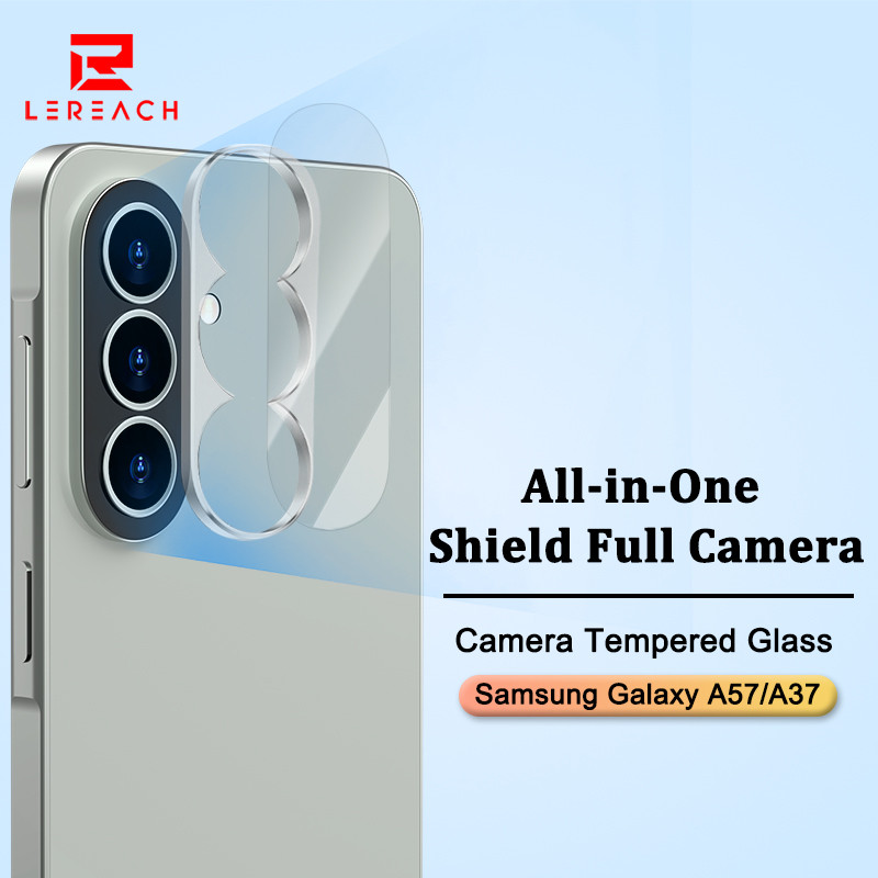 Lereach ฟิล์มกล้องสําหรับ Samsung Galaxy A57 A37 กล้องกระจกนิรภัยตําแหน่งที่ถูกต้องฟิล์มแก้ว