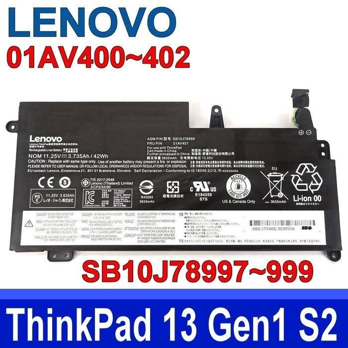 LENOVO 11.25V SB10J78998 01AV401 ใหม่ S2 2018 13 รุ่นที่ 1 2 20GK Chromebook 13-20GM 20GL 20GJ 13 รุ