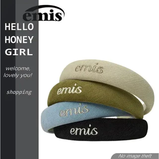 【Hello Honey Girl】EMIS ที่คาดผมเกาหลี ผ้าลูกฟูกกว้าง รุ่น EMIS สําหรับผู้หญิง