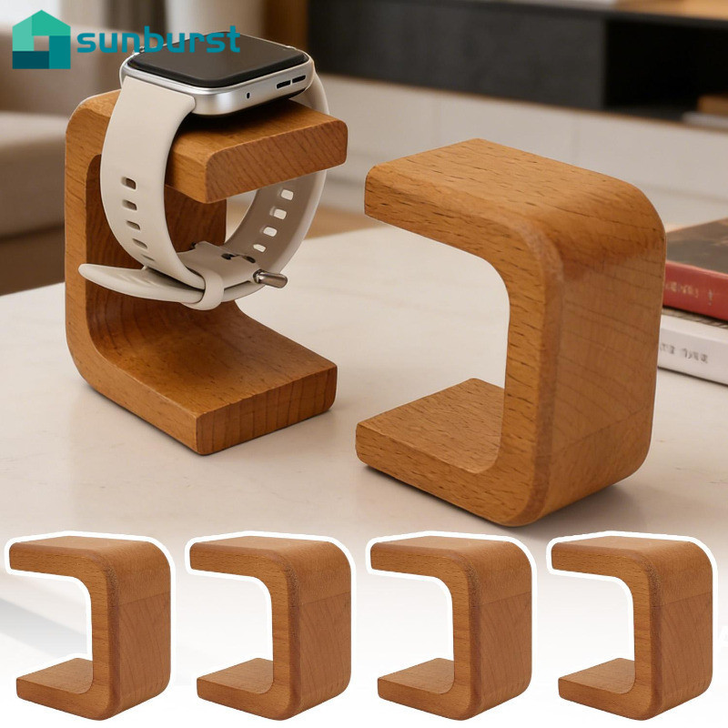 [HGB]แหวนสร้อยข้อมือรูปตัว U สร้อยคอออแกไนเซอร์สําหรับโต๊ะเครื่องแป้ง, ขาตั้งนาฬิกาไม้หรูหราที่วางเก