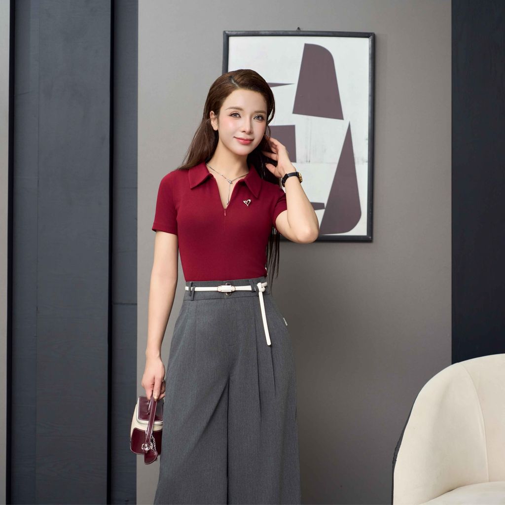 เสื้อยืดคอปก Lee Shines German เนื้อซิปนุ่ม ยืด 4 ทิศทาง